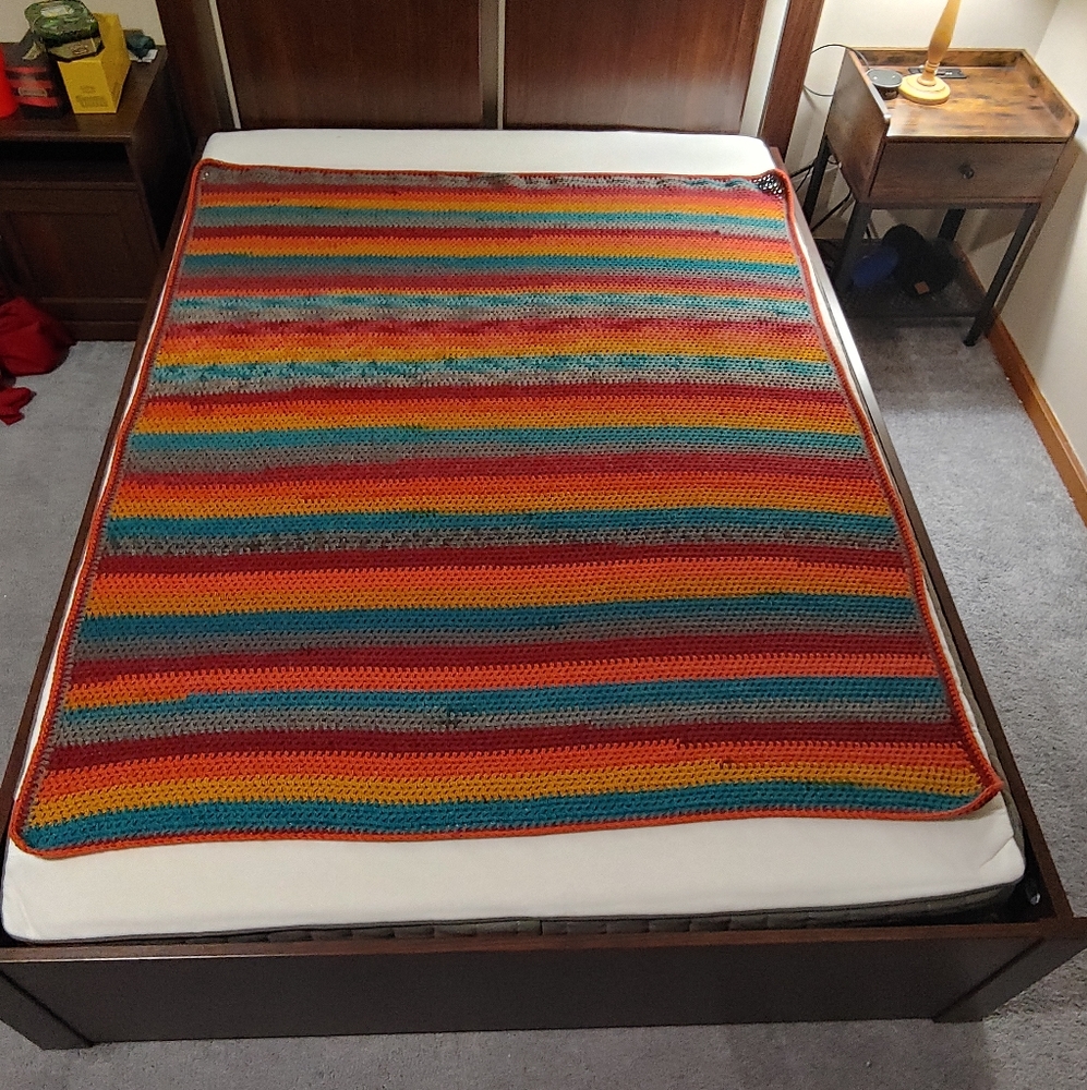 Oversized crochet throw